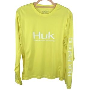 Huk Performance‎ Fishing Long Sleeve Shirt Men's Sz XL Stretch Breathable